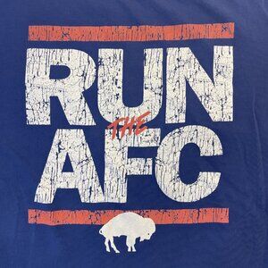 XLarge Blue Premium Men Run The AFC T-Shirt Buffalo